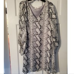 The Impeccable Pig Snakeskin Print Dress- Small